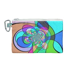 Retro Wave Background Pattern Canvas Cosmetic Bag (medium) by Mariart