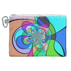 Retro Wave Background Pattern Canvas Cosmetic Bag (xl) by Mariart