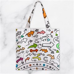 Desktop Pattern Art Graphic Design Zipper Grocery Tote Bag by Pakrebo