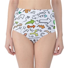 Desktop Pattern Art Graphic Design Classic High-waist Bikini Bottoms by Pakrebo