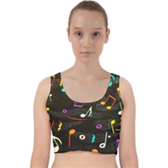 Fabric Cloth Textile Clothing Velvet Racer Back Crop Top by Pakrebo