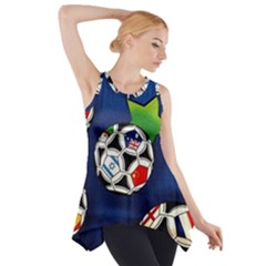 Textile Football Soccer Fabric Side Drop Tank Tunic by Pakrebo