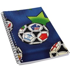 Textile Football Soccer Fabric 5 5  X 8 5  Notebook by Pakrebo
