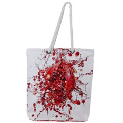 Red Pomegranate Fried Fruit Juice Full Print Rope Handle Tote (large) by Mariart