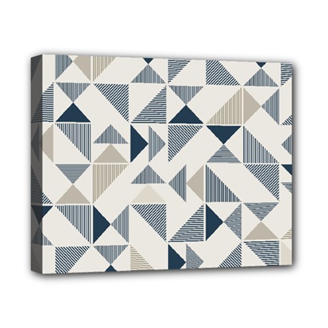 Geometric Triangle Modern Mosaic Canvas 10  X 8  (stretched) by Pakrebo