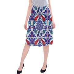 Art Artistic Ceramic Colorful Midi Beach Skirt by Pakrebo
