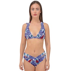 Art Artistic Ceramic Colorful Double Strap Halter Bikini Set by Pakrebo
