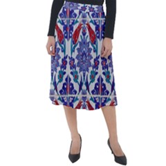 Art Artistic Ceramic Colorful Classic Velour Midi Skirt  by Pakrebo