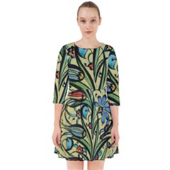 Mosaic Tile Art Ceramic Colorful Smock Dress by Pakrebo