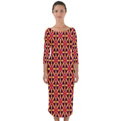 Ml 5-9 Quarter Sleeve Midi Bodycon Dress by ArtworkByPatrick