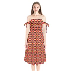 Ml 5-9 Shoulder Tie Bardot Midi Dress by ArtworkByPatrick