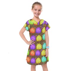 Textured Grunge Background Pattern Kids  Drop Waist Dress by Mariart