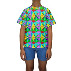 Star Texture Template Design Kids  Short Sleeve Swimwear by Pakrebo