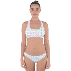 Dots Color Rows Columns Background Cross Back Hipster Bikini Set by Pakrebo