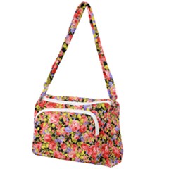 Colorful Flower Pattern Front Pocket Crossbody Bag by RedPanda