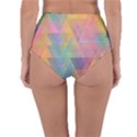 Triangle Pattern Mosaic Shape Reversible High-Waist Bikini Bottoms View4