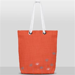 Dandelion Wishes - Red Full Print Rope Handle Tote (small) by WensdaiAmbrose