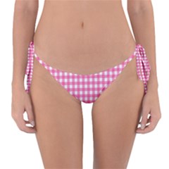 Pink Gingham Reversible Bikini Bottom by retrotoomoderndesigns