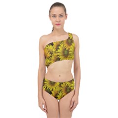 Surreal Sunflowers Spliced Up Two Piece Swimsuit by retrotoomoderndesigns