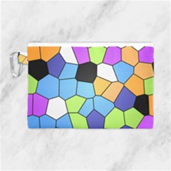 Stained Glass Colourful Pattern Canvas Cosmetic Bag (large) by Mariart