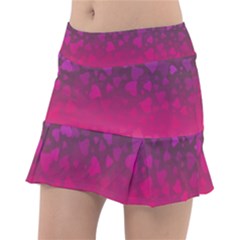 Purple Pink Hearts  Tennis Skirt by LoolyElzayat