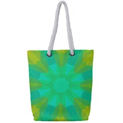 Kaleidoscope Background Full Print Rope Handle Tote (small) by Mariart