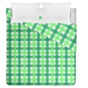 Sweet Pea Green Gingham Duvet Cover Double Side (Queen Size) View1