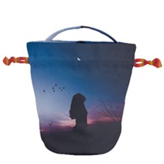 At Dusk Drawstring Bucket Bag by WensdaiAmbrose
