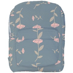 Florets In Grey Full Print Backpack by WensdaiAmbrose