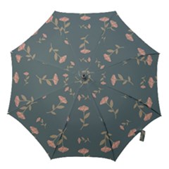 Florets In Grey Hook Handle Umbrellas (small) by WensdaiAmbrose