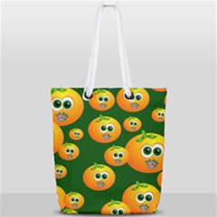 Seamless Orange Pattern Full Print Rope Handle Tote (small) by Mariart