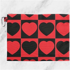 Royal Hearts Canvas Cosmetic Bag (xxxl) by WensdaiAmbrose