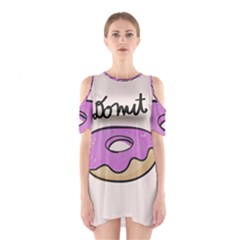 Donuts Sweet Food Shoulder Cutout One Piece Dress by Mariart