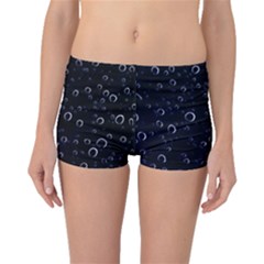 Blued Dark Bubbles Print Boyleg Bikini Bottoms by dflcprintsclothing