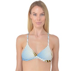 Diagonal Seamless Line Design Reversible Tri Bikini Top by LoolyElzayat