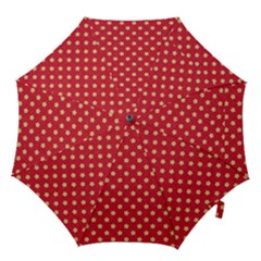 Red Hot Polka Dots Hook Handle Umbrellas (small) by WensdaiAmbrose