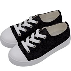 Back To Black Kids  Low Top Canvas Sneakers by WensdaiAmbrose