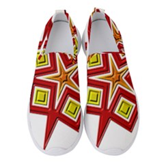 Pattern Tile Decorative Design Star Women s Slip On Sneakers by Pakrebo