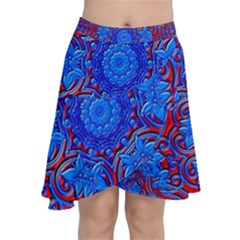 Background Fractals Surreal Design Art Chiffon Wrap Front Skirt by Pakrebo