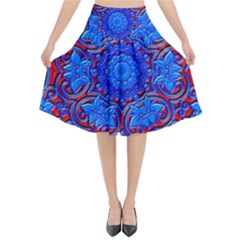 Background Fractals Surreal Design Art Flared Midi Skirt by Pakrebo