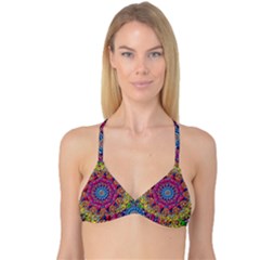 Background Fractals Surreal Design 3d Reversible Tri Bikini Top by Pakrebo