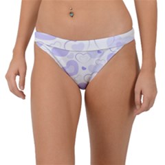 Pastel Purple Hearts Band Bikini Bottom by retrotoomoderndesigns