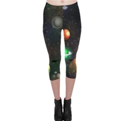 Galactic Capri Leggings  by WensdaiAmbrose