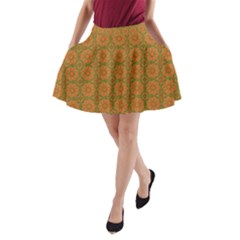 Background Design Background Image A-line Pocket Skirt by Pakrebo