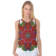 Mandala Fractal Graphic Design Women s Basketball Tank Top by Pakrebo