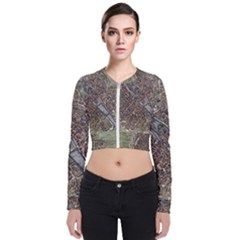 Paris Map City Old Long Sleeve Zip Up Bomber Jacket by Pakrebo
