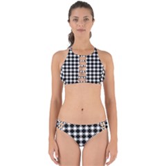 Black And White Diamonds Perfectly Cut Out Bikini Set by retrotoomoderndesigns