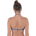 Black And White Abstract Halter Bandeau Bikini Top View2