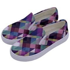 Geometric Sense Kids  Canvas Slip Ons by WensdaiAmbrose