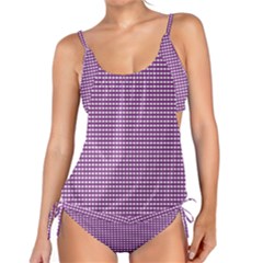 Purple Gingham Tankini Set by retrotoomoderndesigns